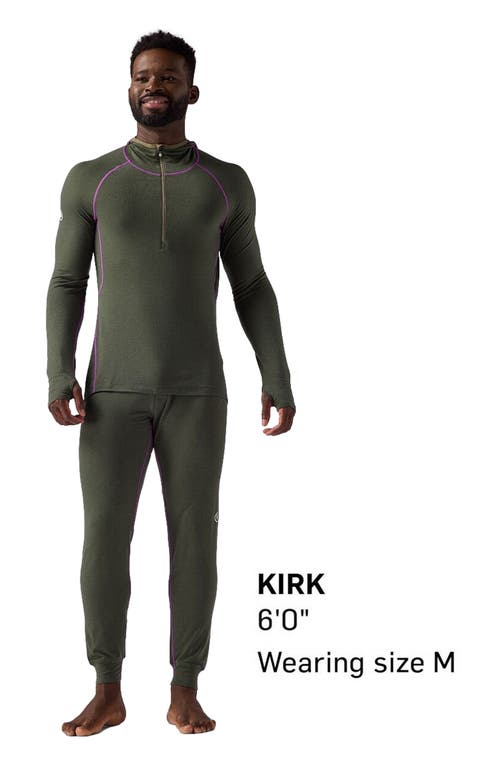 Backcountry Cedars Rws Merino Lt-wt Baselayer 1/2-zip Scuba Top In Green