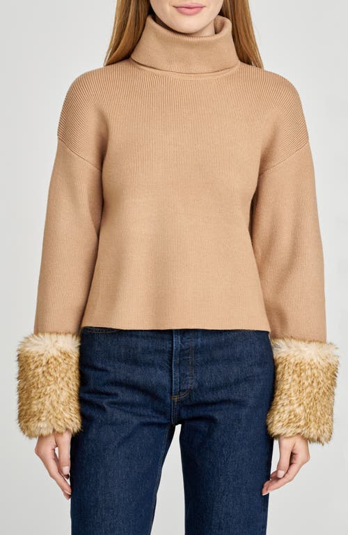Wayf Rebecca Turtleneck Sweater In Brown