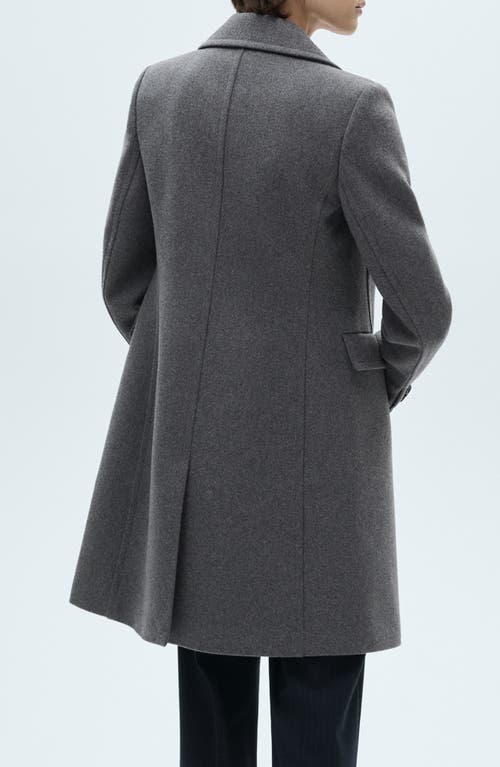 Mango Women's Double-breasted Wool Coat In Grey