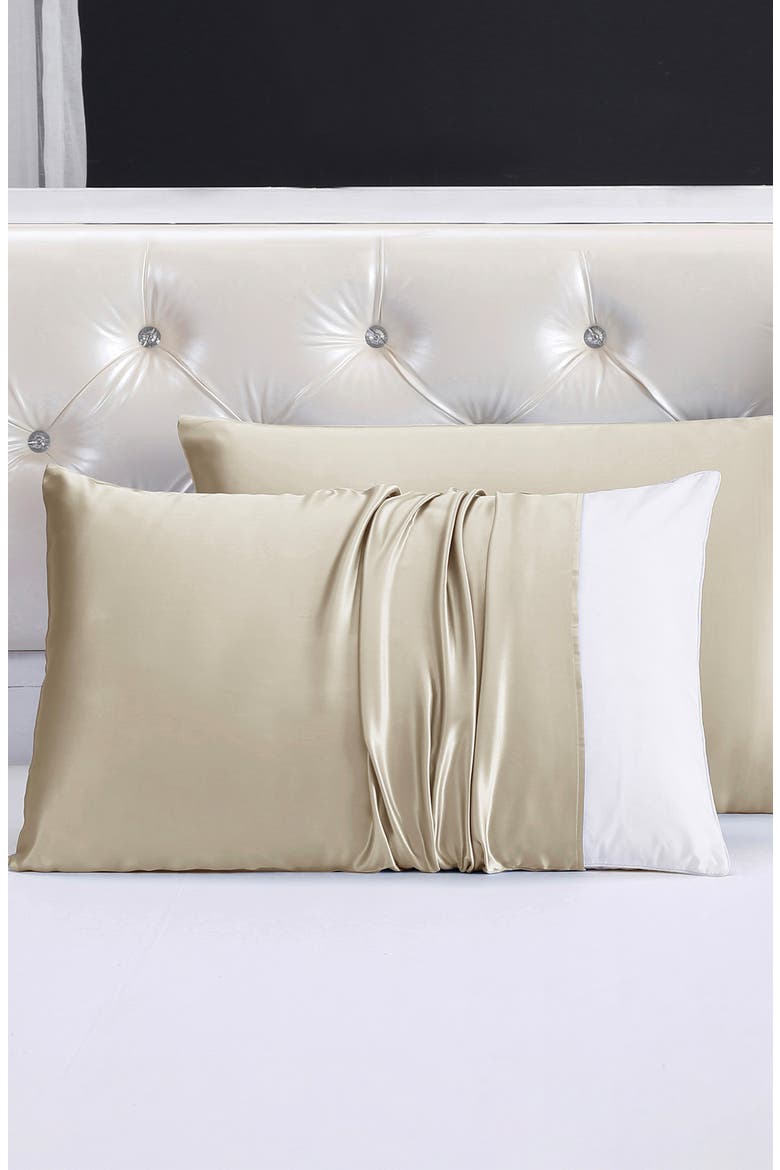 100% Silk Terse Envelope Pillowcase, Alternate, color, Taupe