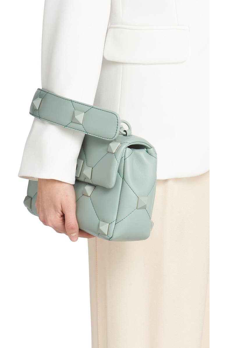 Valentino Garavani Large Roman Stud Leather Shoulder Bag, Alternate, color,