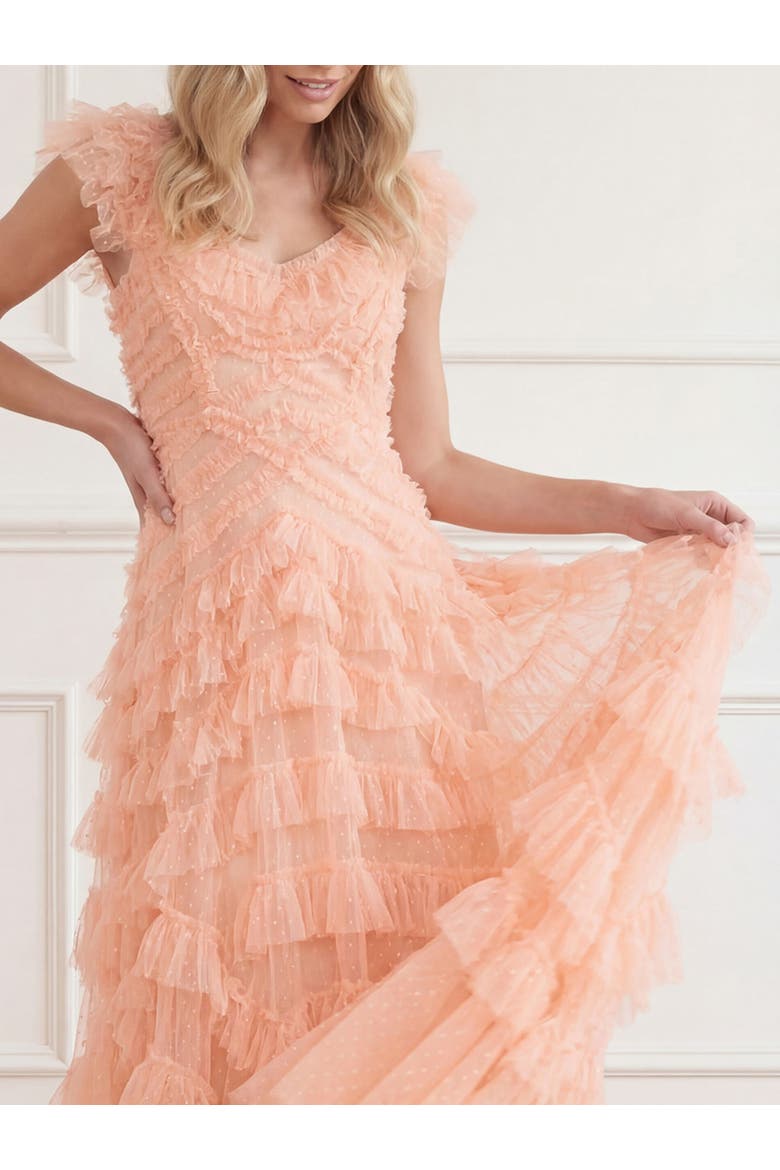 Lola Backless Ballerina Dress, Alternate, color, Apricot Blush