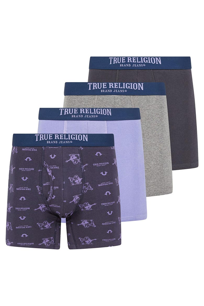 Boxer Briefs Stretch Underwear Pack of 4, Main, color, Purple