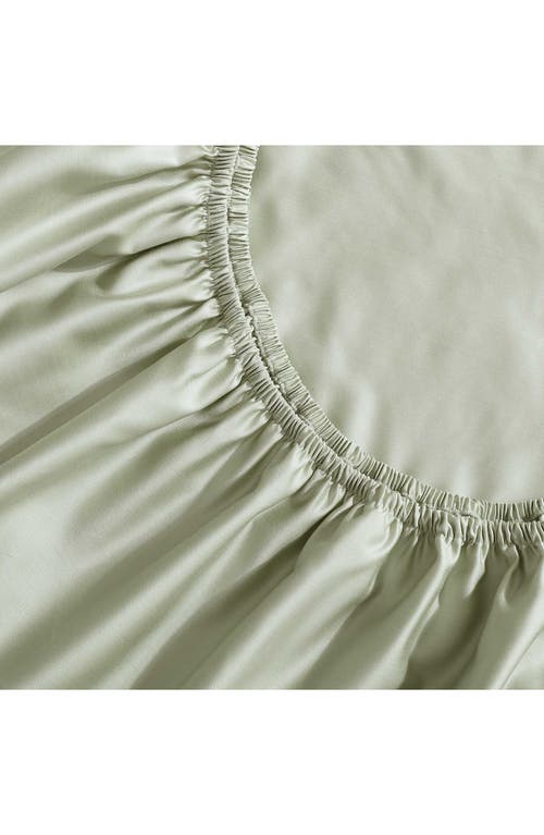 Calvin Klein Rekoop Sateen Sheet Set In Light Sage