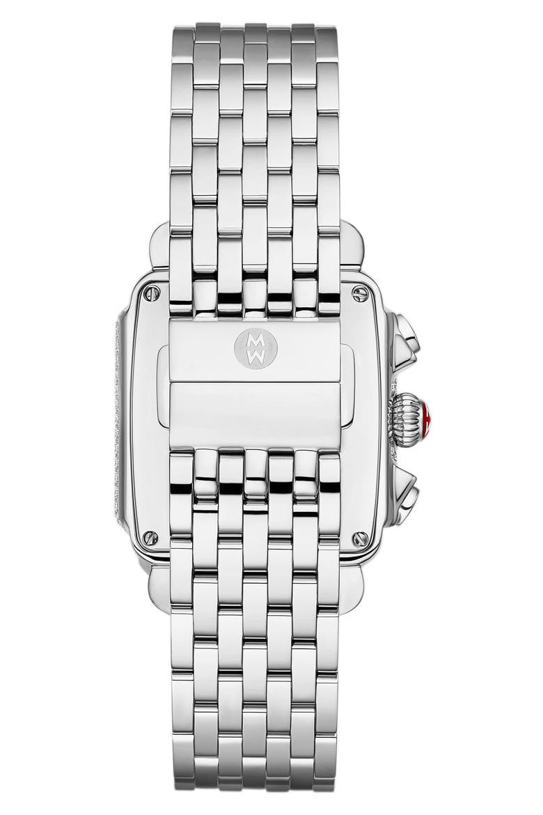 Deco Jubilee Limited Edition Diamond Pavé Chronograph Bracelet Watch, 33mm x 35mm, Alternate, color, SILVER