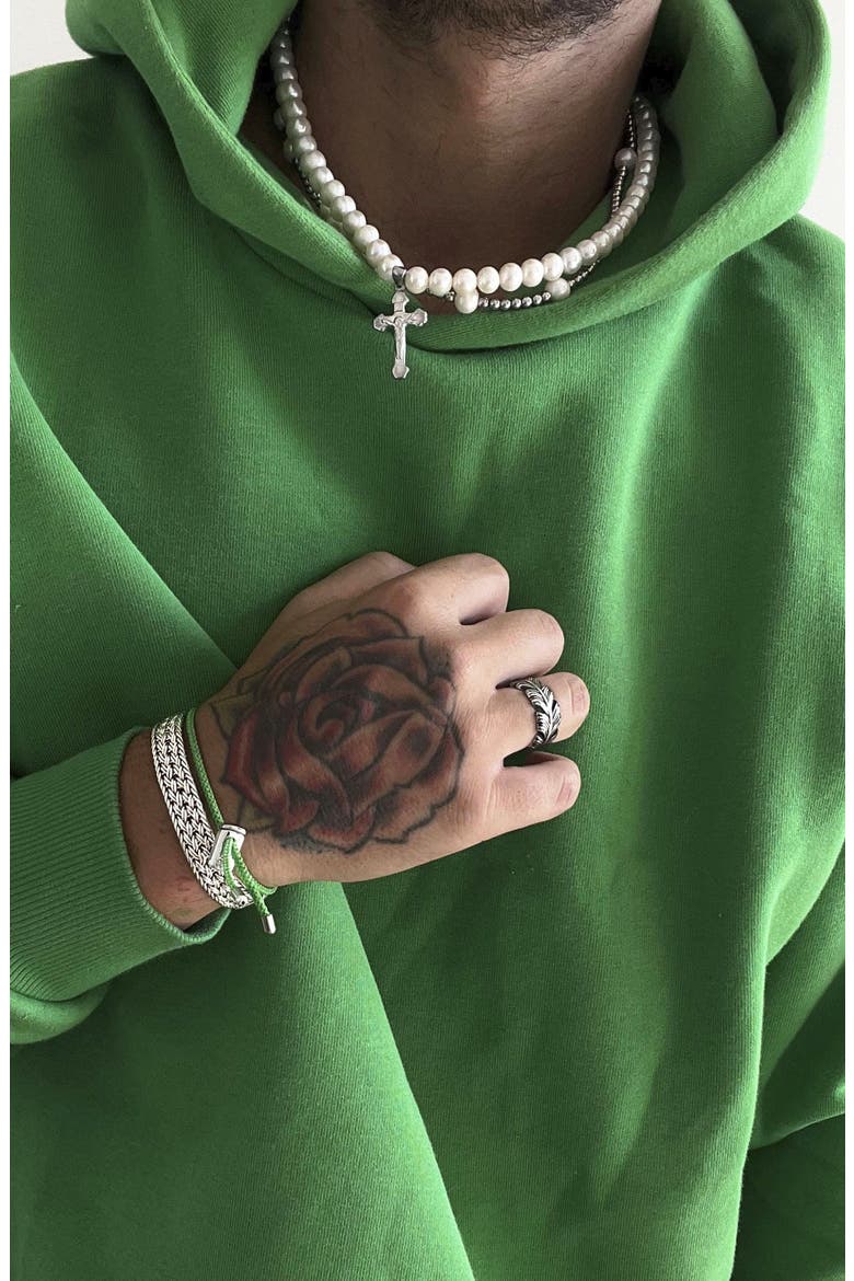 Green Adjustable Lock String Bracelet, Alternate, color, Green