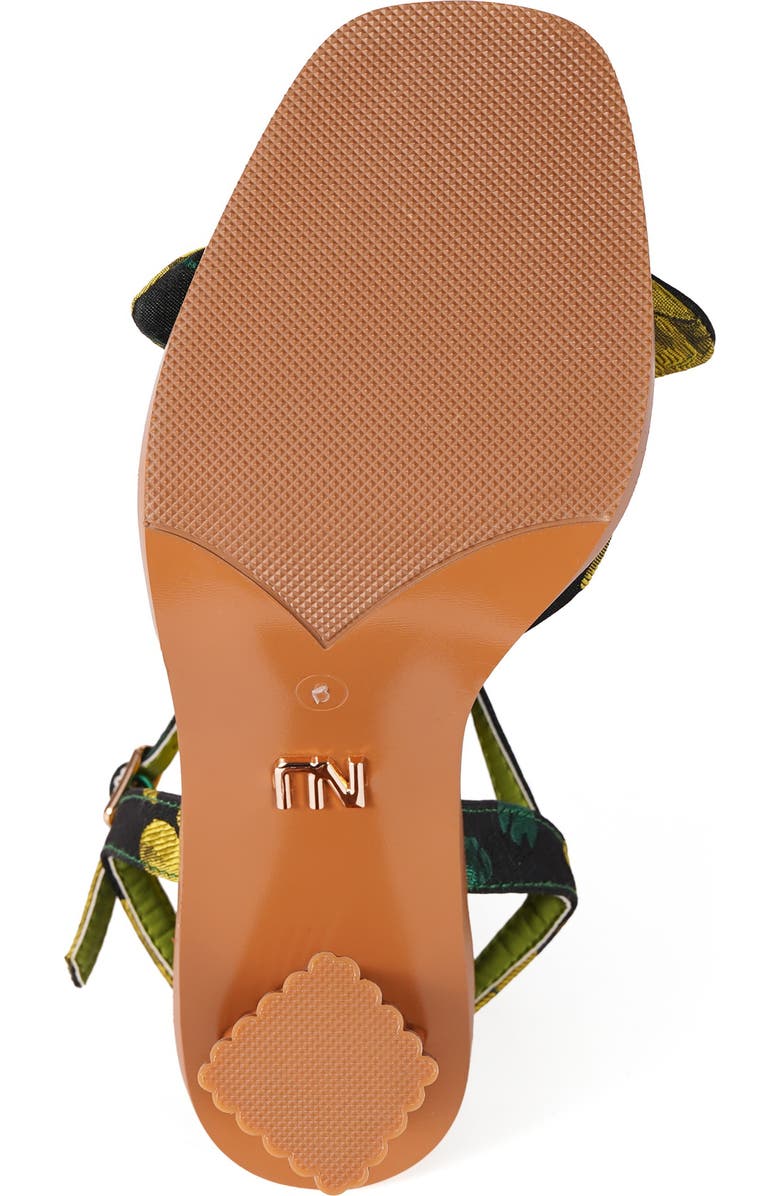 NINETY UNION Nora Bow Ankle Strap Sandal, Alternate, color, Green Multi