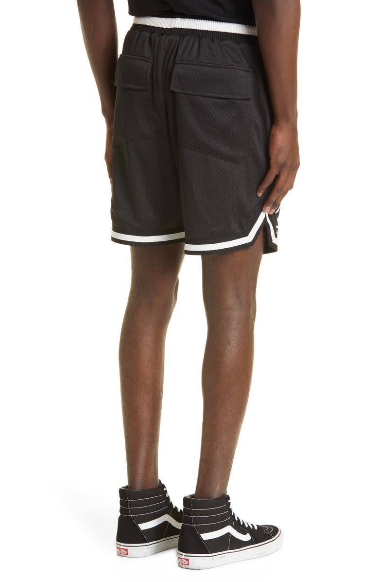 Rhude Court Logo Mesh Athletic Shorts, Alternate, color, 