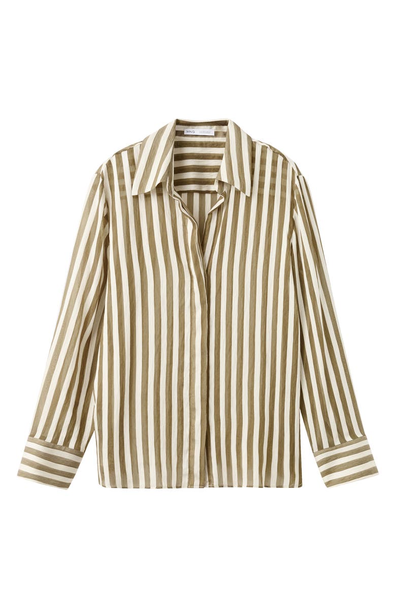 MANGO Stripe Woven Shirt, Alternate, color, 
