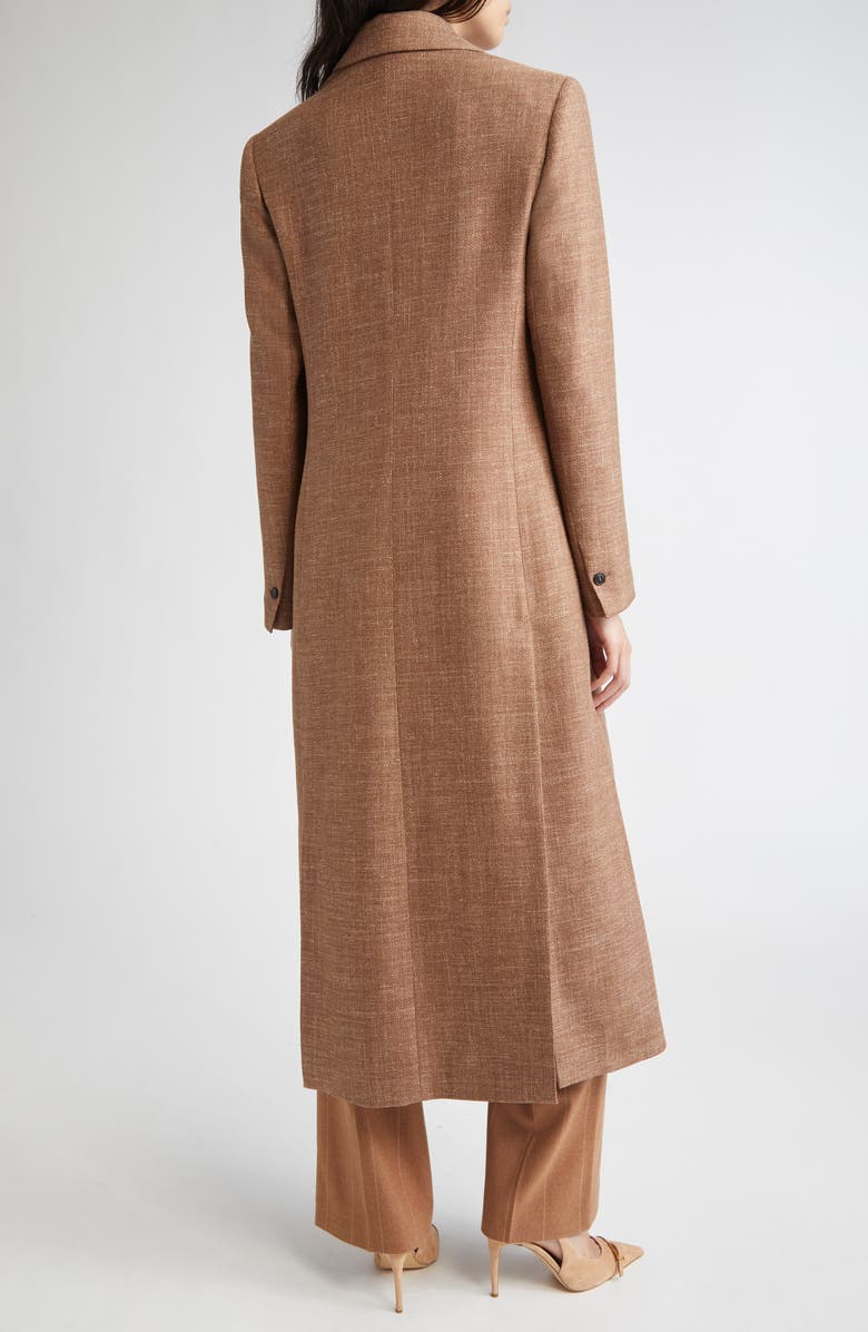 Eleventy Longline Wool & Silk Blend Coat, Alternate, color, 