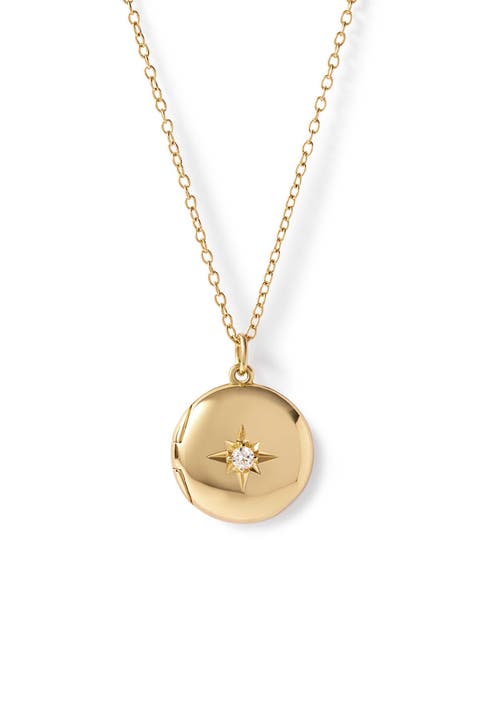 Gold Biography Midi Locket Necklace