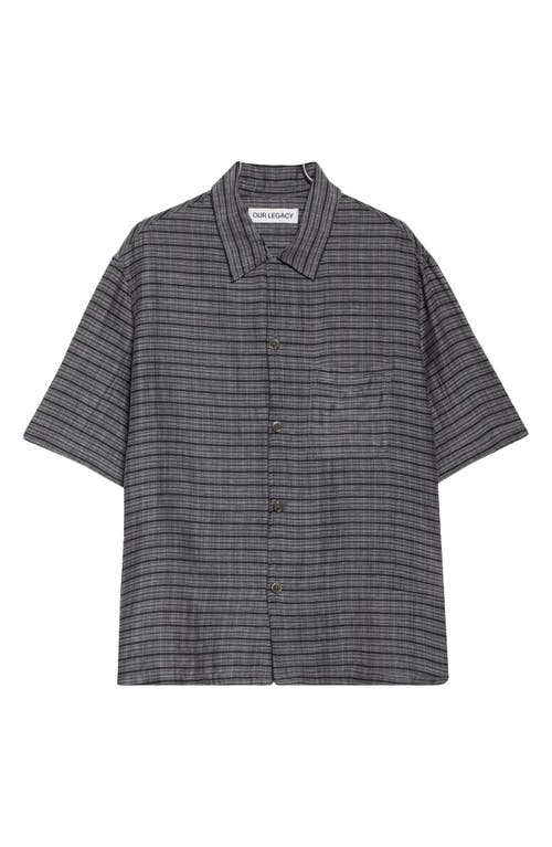 Our Legacy Heusen Checked Cotton And Silk Bowling Shirt