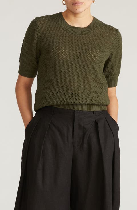 Rosie Cotton Pointelle Sweater (Regular & Plus)