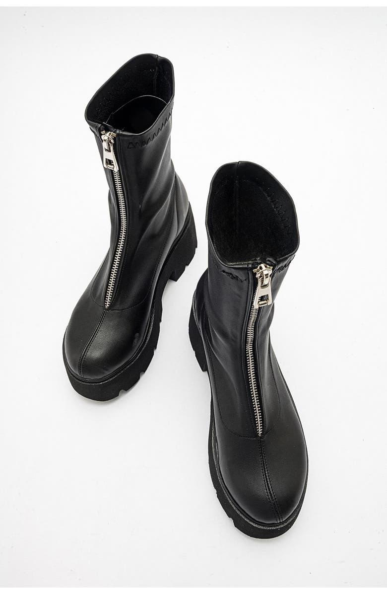 Prologue Shoes Ovil Platform Zip Boot, Alternate, color, Black