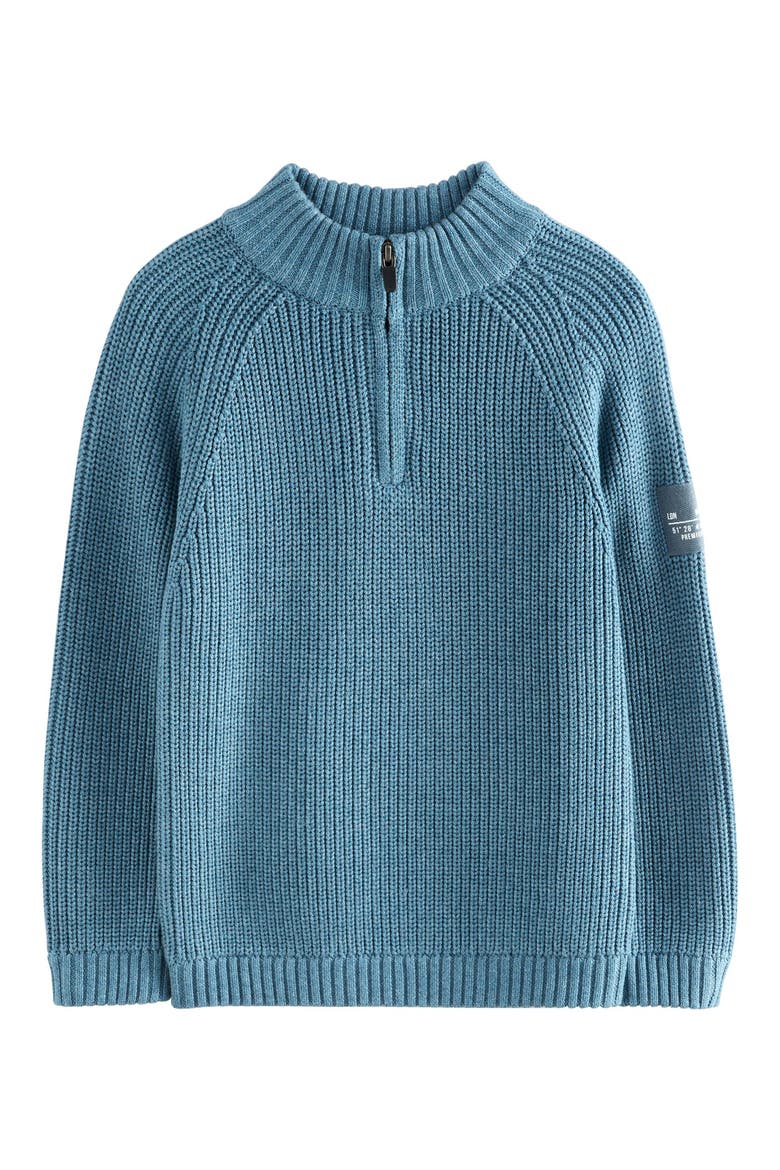 Kids' Quarter Zip Sweater, Main, color, BLUE