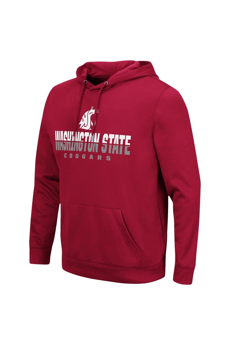 Men's Colosseum Crimson Washington State Cougars Lantern Pullover Hoodie, Alternate, color, Crimson