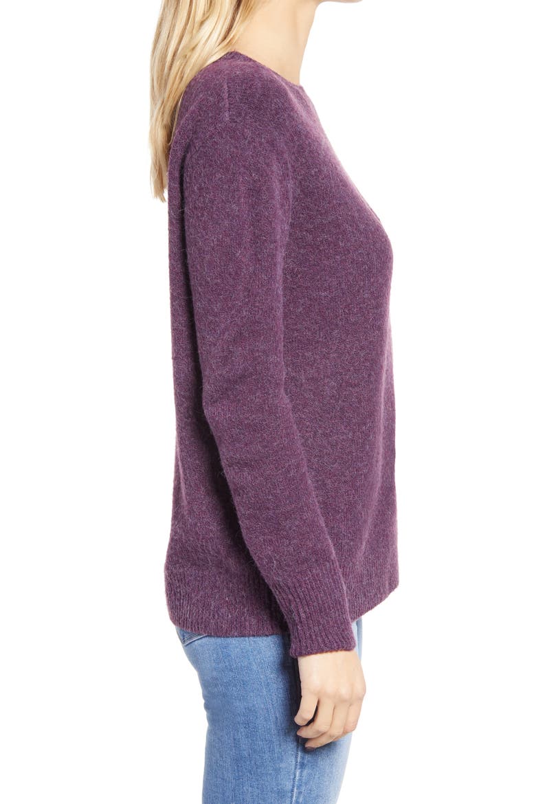 Crewneck Sweater, Alternate, color, PURPLE SHADOW