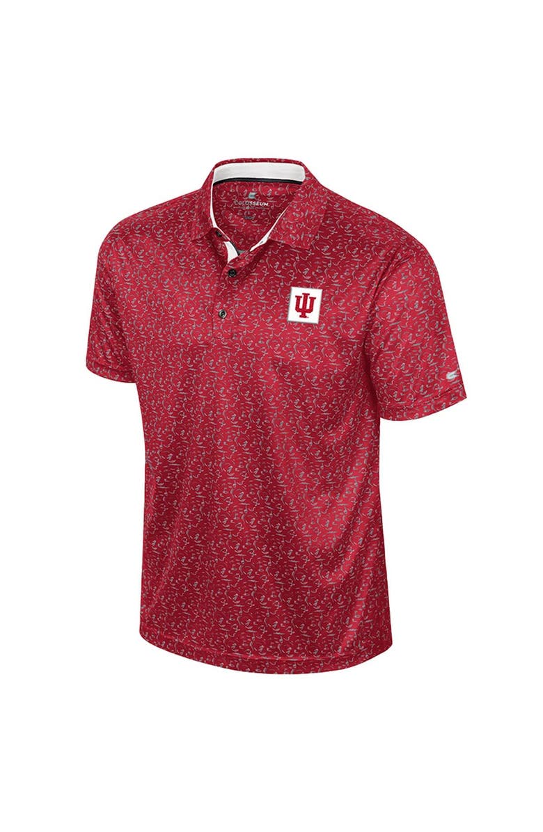COLOSSEUM Men's Colosseum Crimson Indiana Hoosiers Sublimated Golf Polo, Alternate, color,