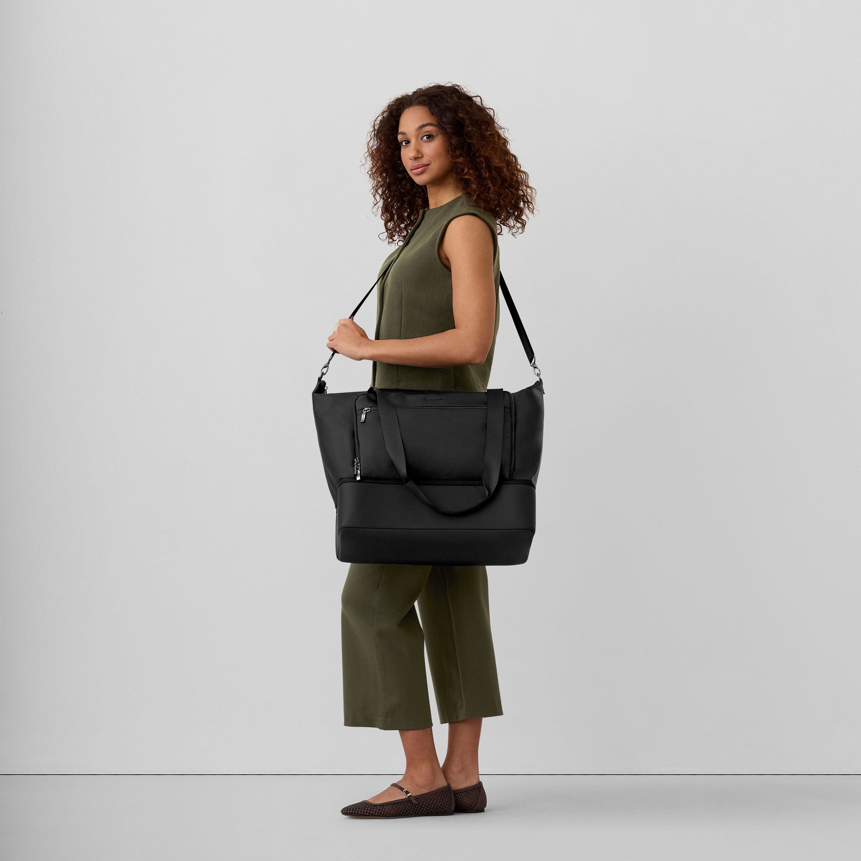 Park Ave Weekender Tote, Alternate, color, Black Twill