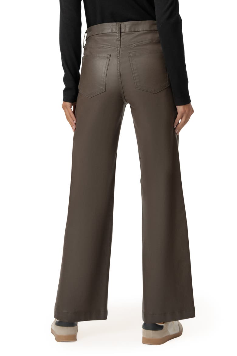 Meg Coated High Waist Wide Leg Ankle Jeans, Alternate, color, TOFFEE