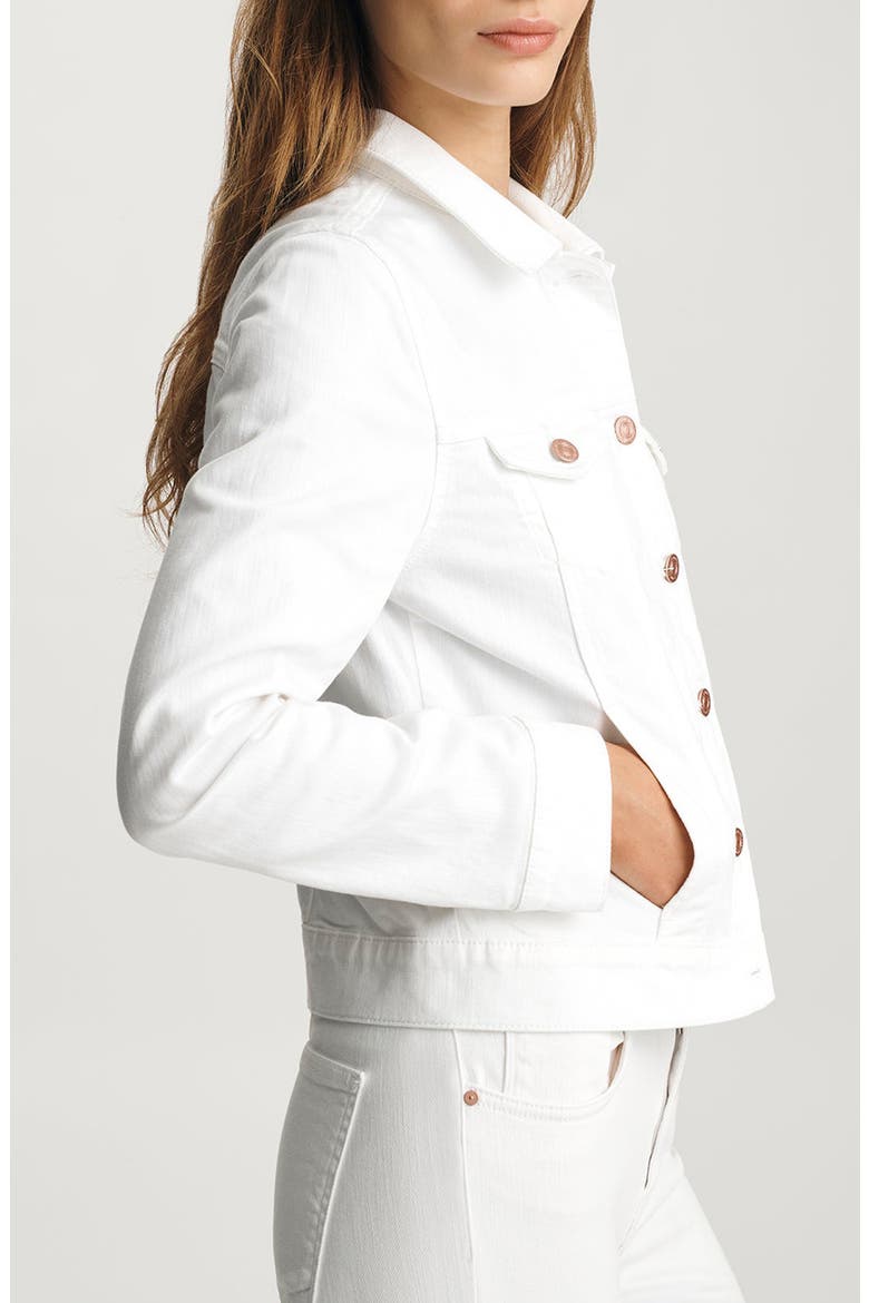 Samantha Denim Jacket, Alternate, color, WHITE FLEX BLUE