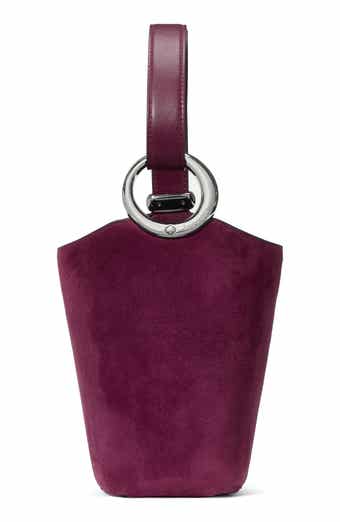 mini halo suede bucket bag