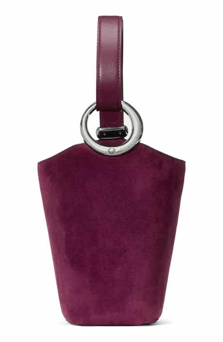 mini halo suede bucket bag
