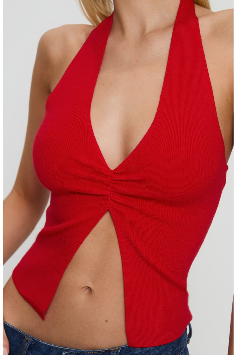 Kingley Halter Top, Alternate, color, RED