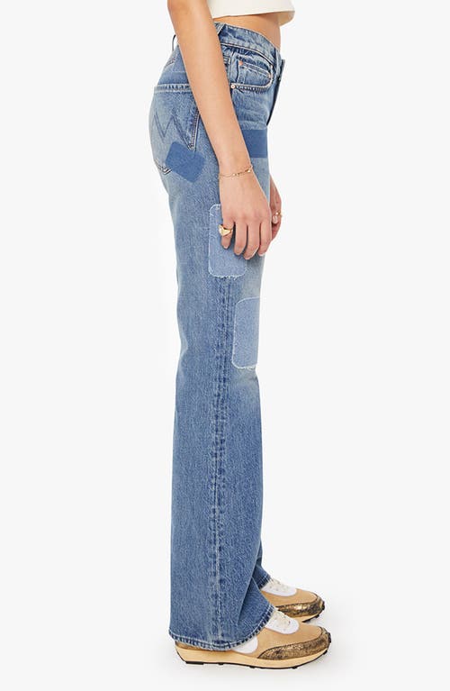 Mother The Bookie Heel Bootcut Jeans In Blue