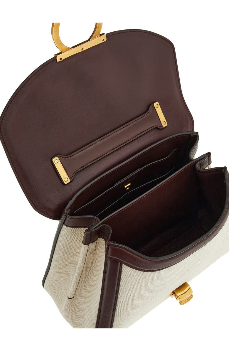 FERRAGAMO Margot Canvas Top Handle Bag, Alternate, color,