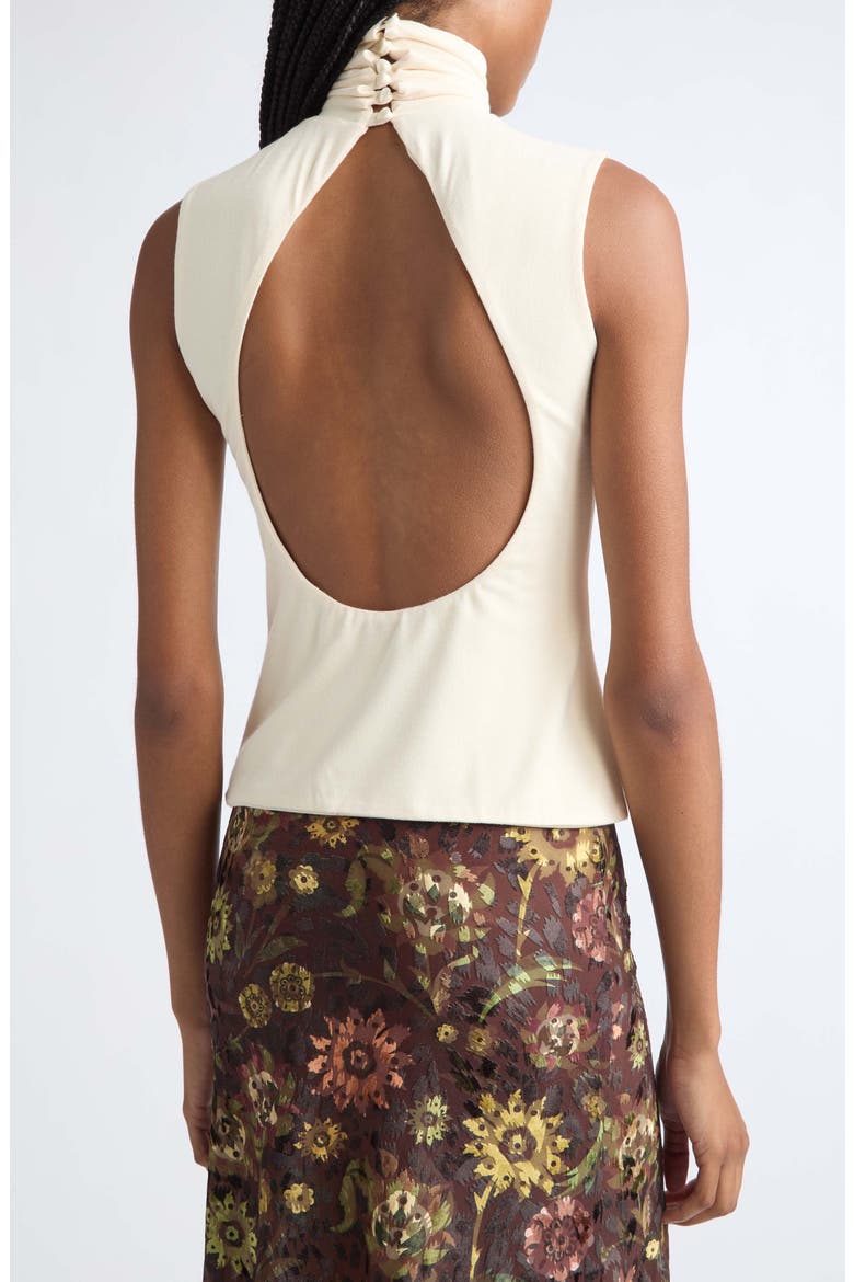 Lori Open Back Sleeveless Knit Top, Alternate, color, ECRU