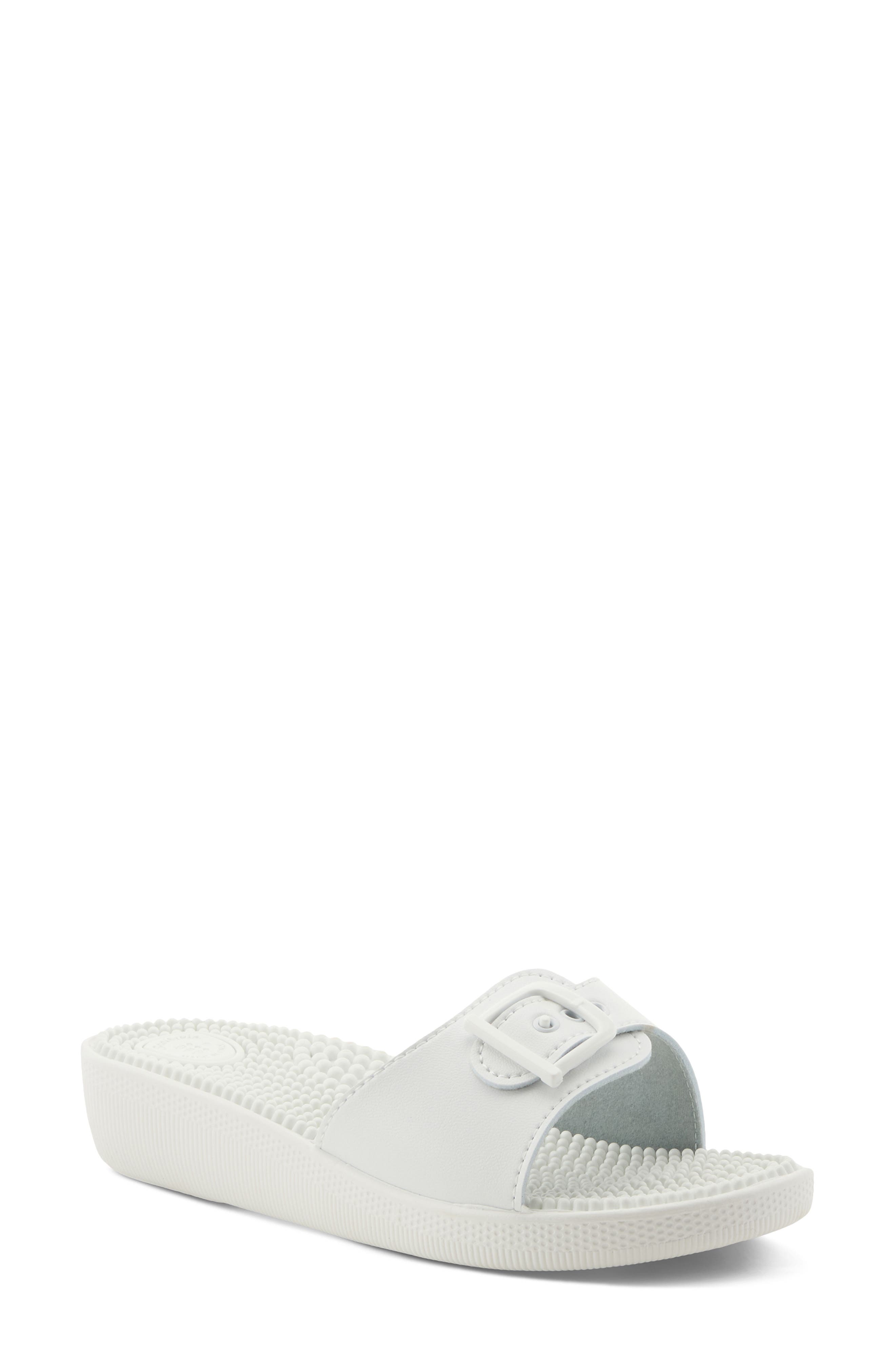 Flexus by Spring Step Sabala Slide Sandal, Main, color, White
