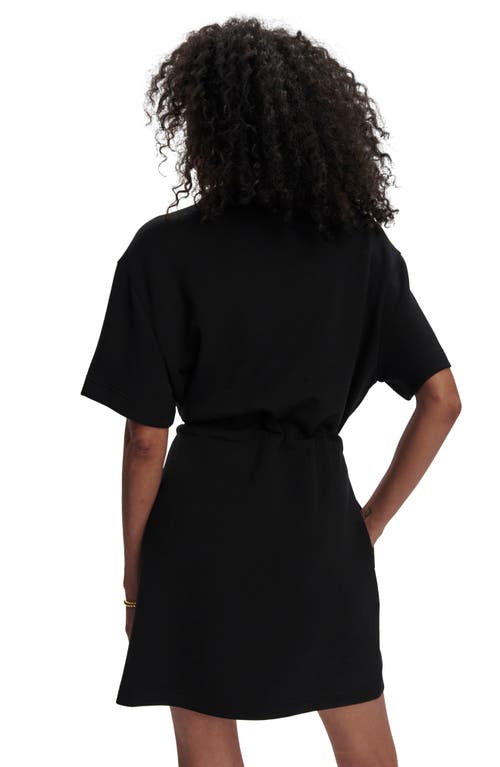 Varley Maple Short-sleeve Mini Dress In Black