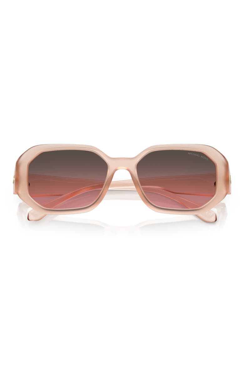 54mm Irregular Sunglasses, Alternate, color, LIGHT SAND / BROWN ROSE