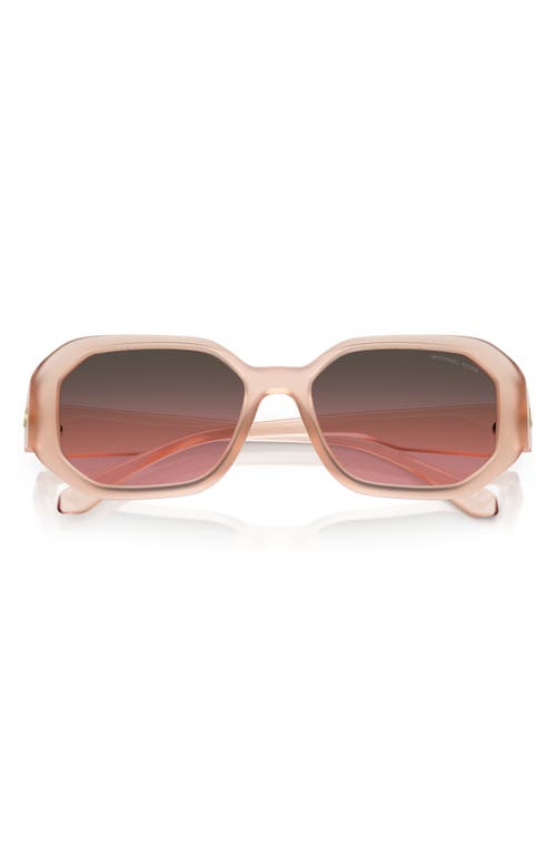Michael Kors 54mm Irregular Sunglasses In Light Sand/brown Rose