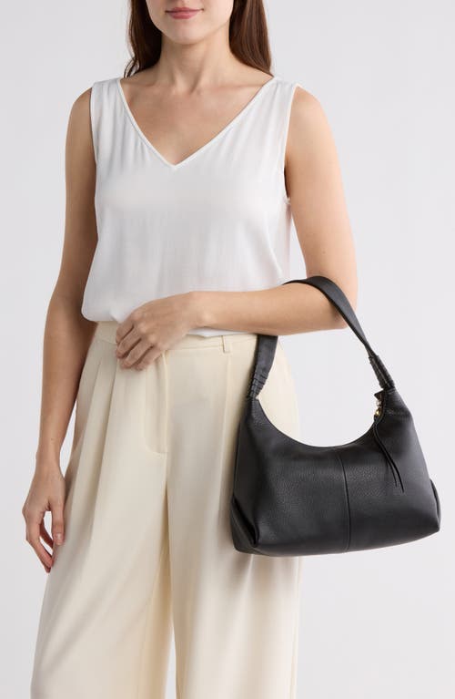 Hobo Astrid Leather Shoulder Bag In Black