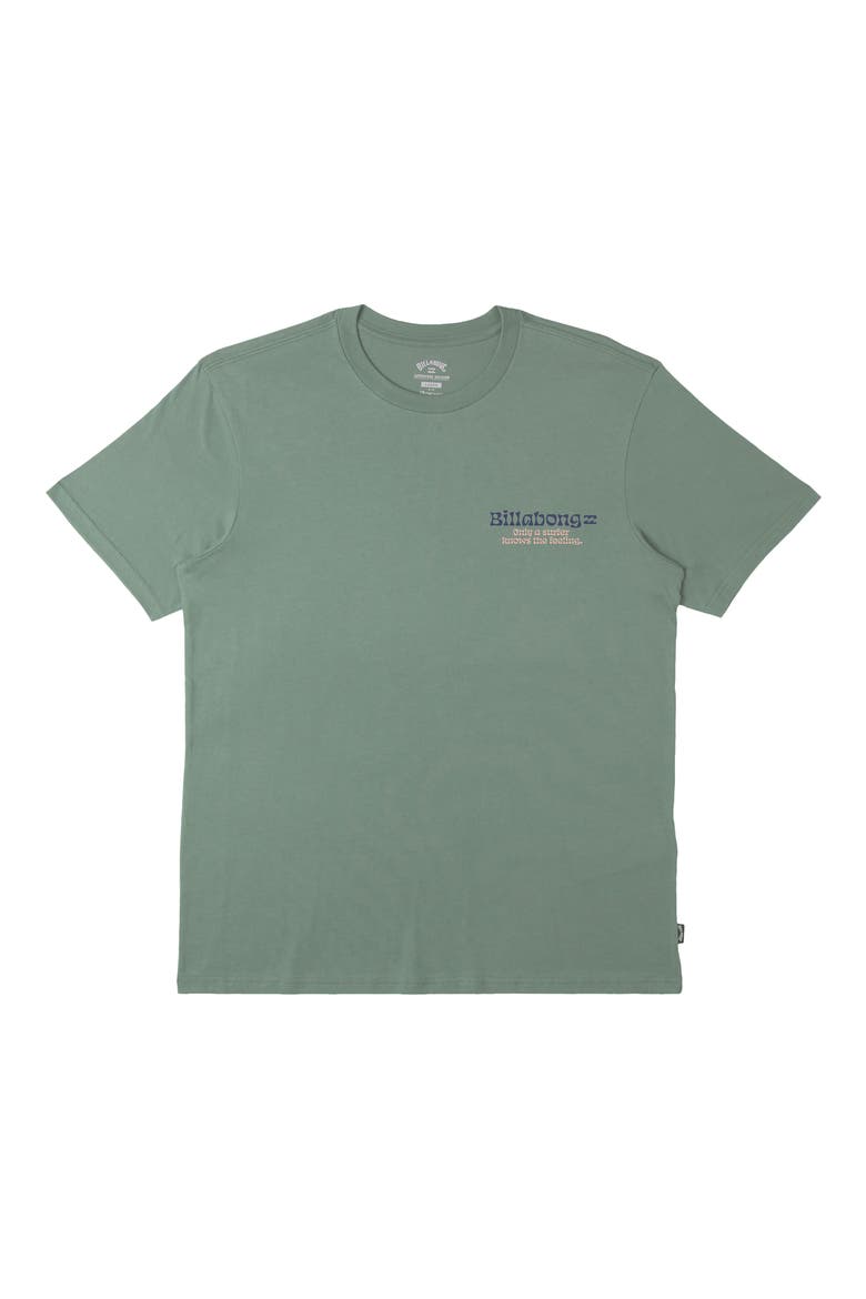 Twin Fins Cotton Graphic T-Shirt, Alternate, color, SAGE