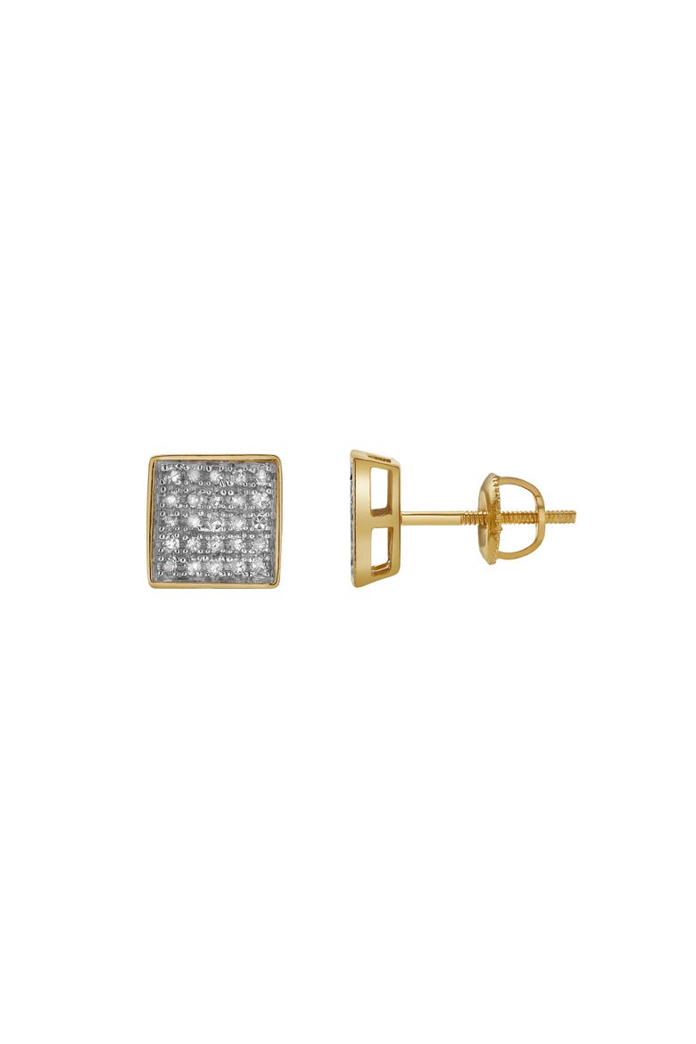 Ninar 10K Yellow Gold Diamond Unisex Earrings - 0.21 Cts, Main, color, 10K Yellow Gold