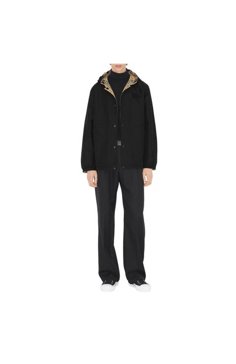Reversible Check Nylon Hooded Jacket