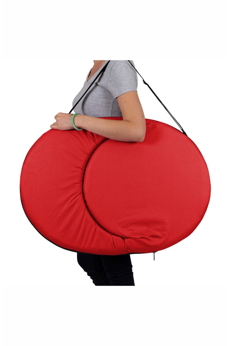 Multi Fold Padded Seat, Alternate, color, RED