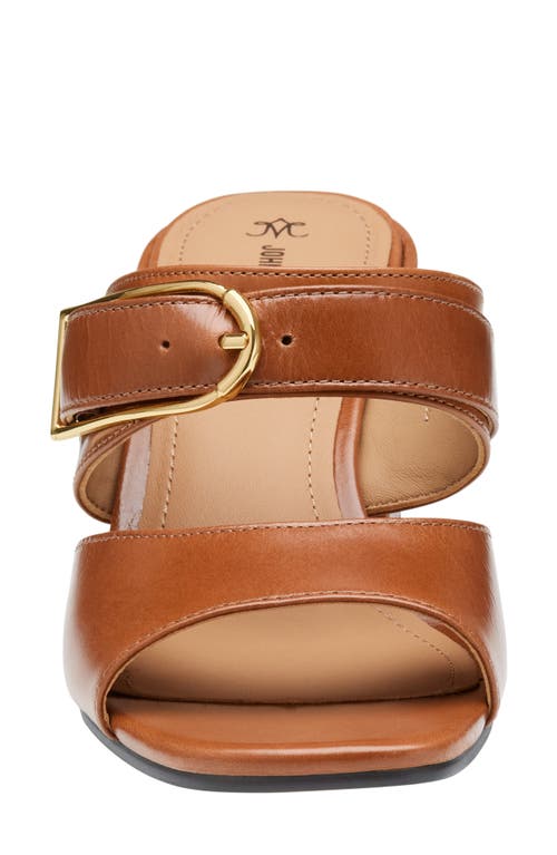 Johnston & Murphy Everly Buckle Slide Sandal In Cognac Calfskin