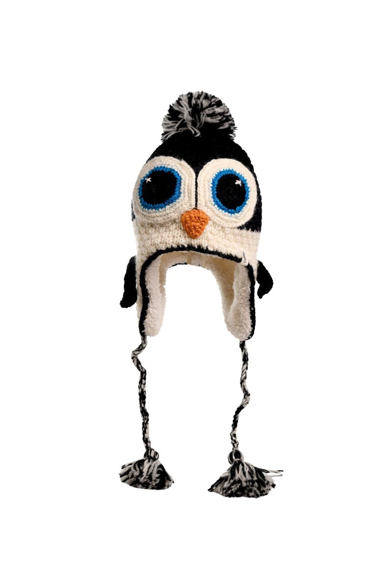 Nirvanna Designs Crochet Penguin Hat, Main, color, White