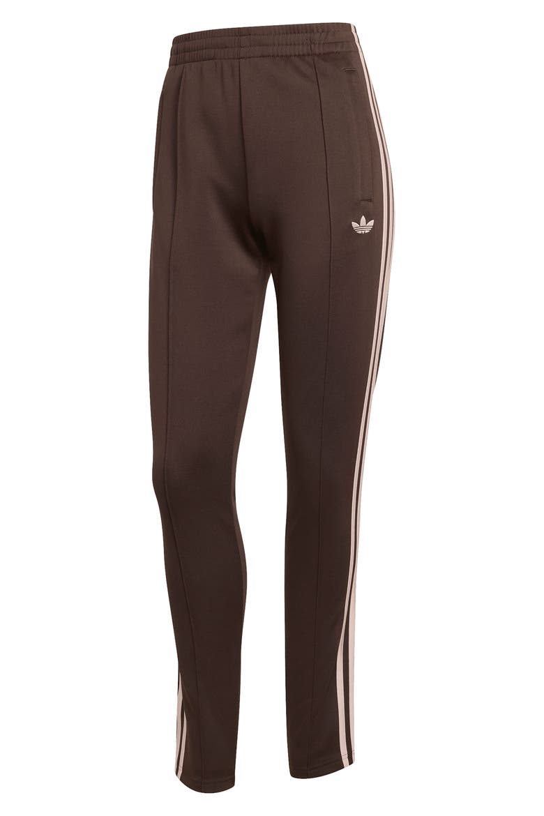 SST 3-Stripe Classic Track Pants, Alternate, color, AURORA COFFEE/SANDY PINK