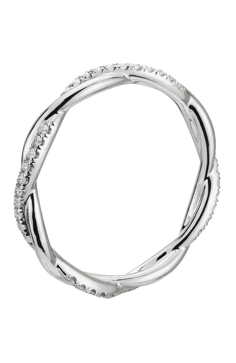 Bliss Diamond 1/3 Ct Diamond Eternity Petite Twist Vine Eternity Wedding Ring 10k Gold, Alternate, color,
