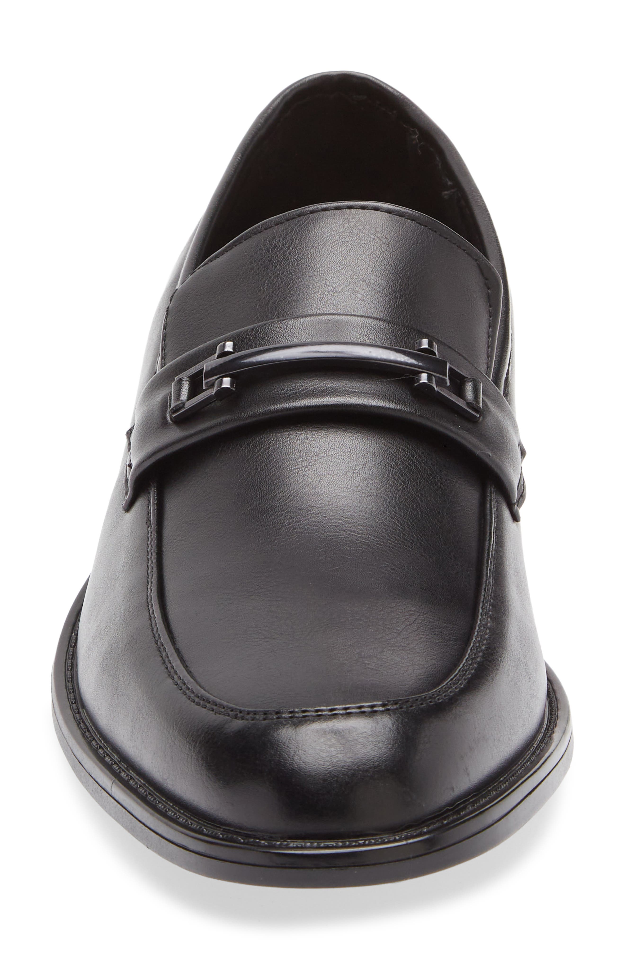 GEOFFREY BEENE Faux Leather Loafer, Alternate, color, Black