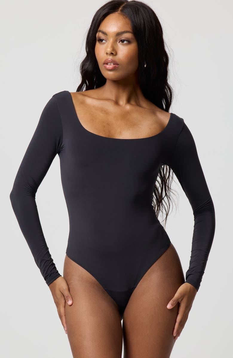 Florence by Mills Softie Flex Bodysuit, Alternate, color, Black