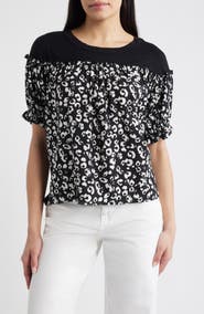 Loveappella Contrast Yoke Top