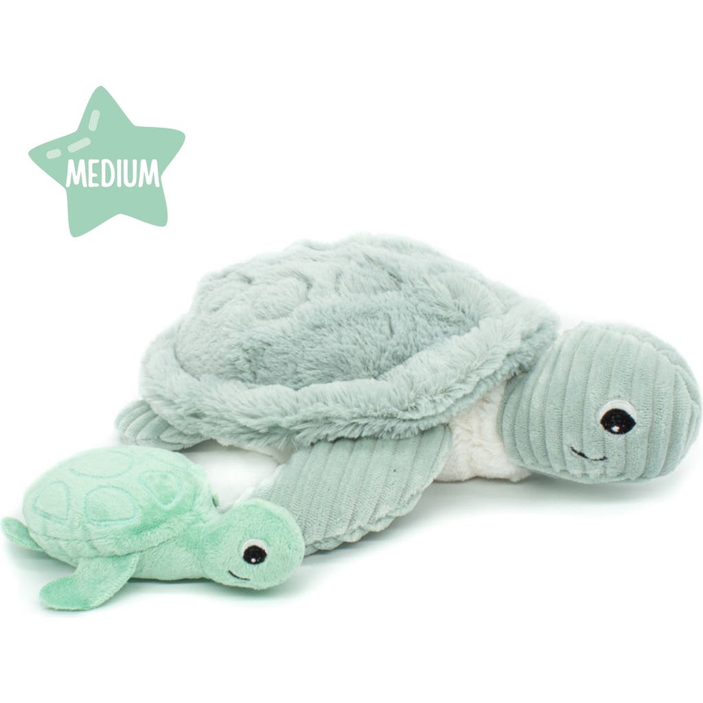 Les Ptipotos Sea Turtle Mom & Her Baby (Medium) - Secret Keeper Plush Toy, Eco-Friendly, Soft & Washable in Mint  product