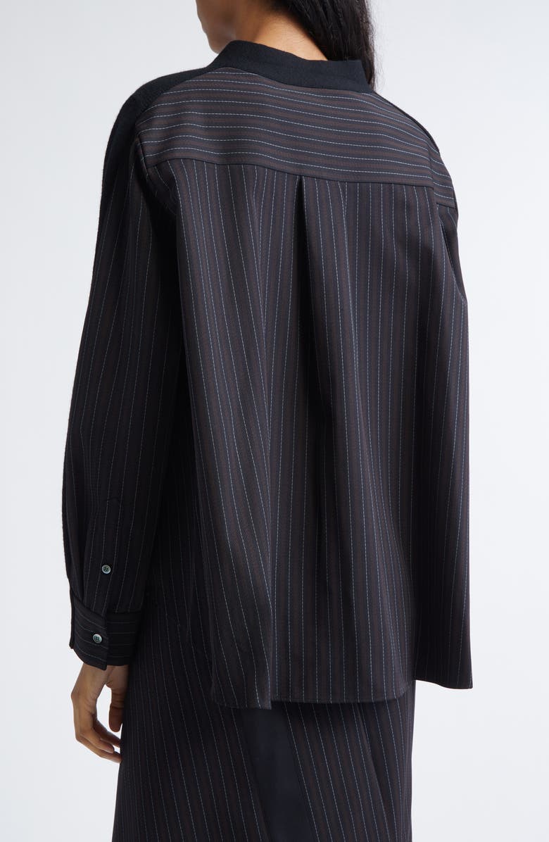 Sacai Mixed Media Jacket, Alternate, color, Black