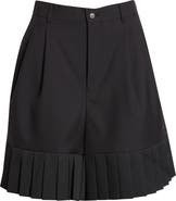 Noir Kei Ninomiya Wool Blend Gabardine Shorts